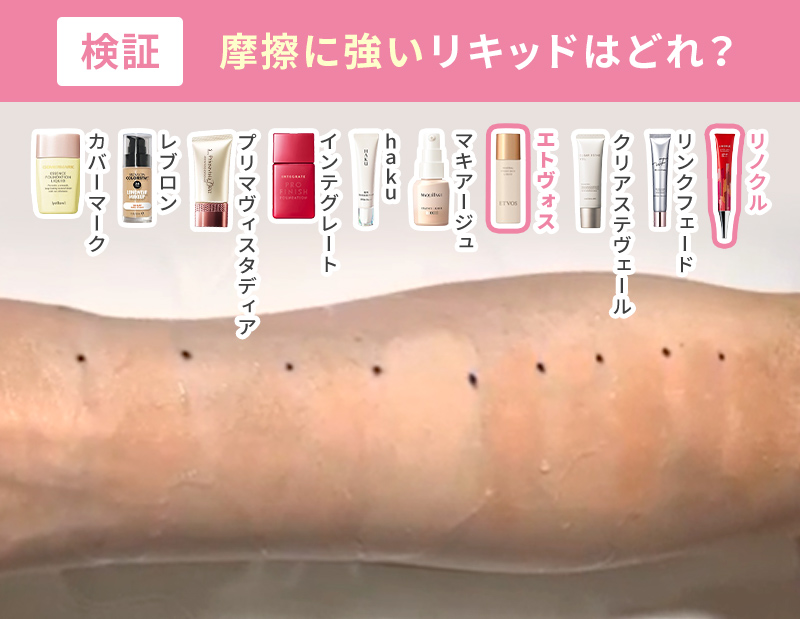 検証：摩擦に強いリキッドはどれ？